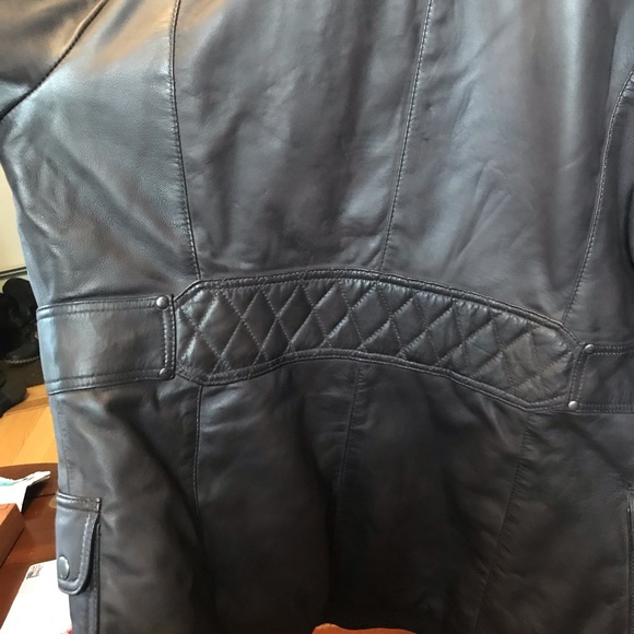 Women’s Large, Brown, Long, Leather Jacket - Picture 9 of 12